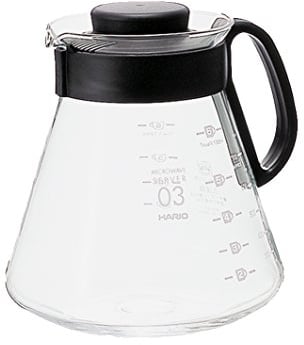 Hario XVD-80B 800 ml Acrylic Range Coffee Server, Black, 6 Cup