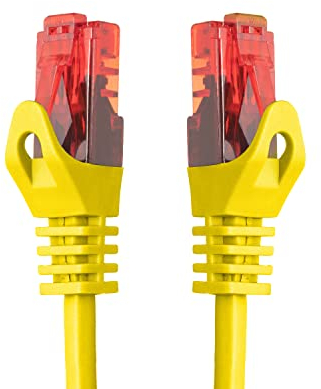 BIGtec 15m LAN Kabel Netzwerkkabel Patchkabel High Speed Ethernet gelb kompatibel zu Cat 5 Cat 6 Cat 7 Cat 8 Switch Router Modem Patchpannel Access Point Patchfelder