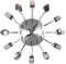 Gearmax® Orologio da Parete Personalizzato Decorazioni Posate colino in Acciaio Inox Orologio da Parete Orologio da Parete mestiere Campana