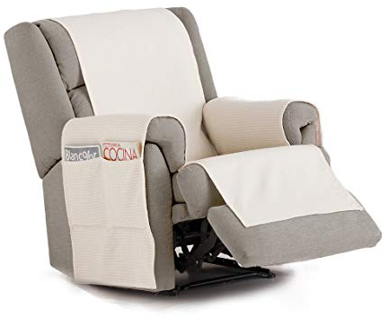 Eysa Bianca Nicht elastisch Sofa überwurf 1 Sessel, Baumwolle, 00-Ecru, 37 x 7 x 29 cm