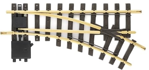 LGB Gartenbahn Handweiche rechts 12000 – Spur G Eisenbahnzubehör für Gartenbahn & Modellbau | Robuste Weiche für Outdoor-Anlagen I Radius R1-30 Grad