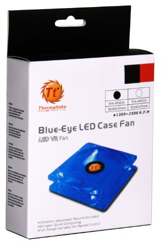 Thermaltake Blue-Eye Silent Smart 80mm Blue Led Case Fan with Adjustable Fan Speed Control AF0025