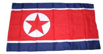 FahnenMax Fahne/Stockflagge Nordkorea 30 x 45 cm Flagge