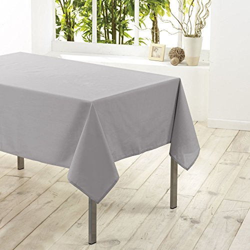 NAPPE RECTANGLE 140 x 250 CM POLYESTER UNI ESSENTIEL GRIS