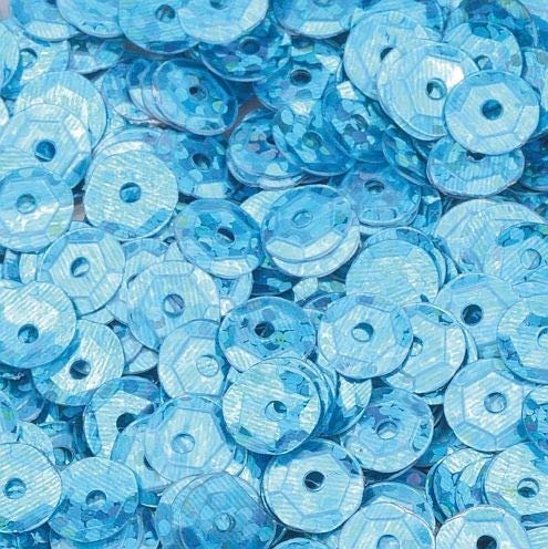 efco rund-Pailletten, türkis Hologramm, 6 mm, 40 g, 4000-piece