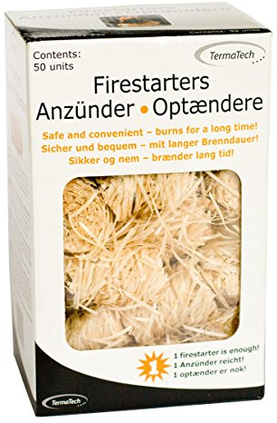 TermaTech Bio Kaminanzünder FIRESTARTER, 50 Stück