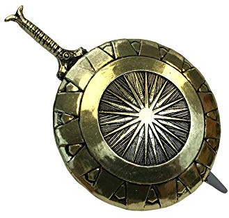 Factory Entertainment KUZOS DC Comics Wonder Woman Schwert + Schild, Metallfigur in Sammlerqualität mit Display Case, für Erwachsene