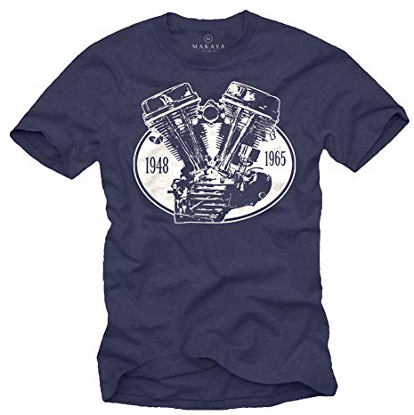 Panhead - Moto Maglietta T-Shirt Biker Accessori Uomo Blu XXXXXL