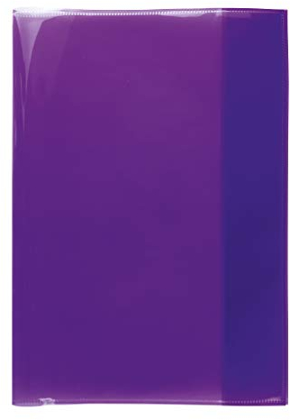HERMA 19608 Heftumschläge A4 Transparent Violett Lila, 10 Stück, Hefthüllen aus strapazierfähiger, abwischbarer & extra dicker Polypropylen-Folie, durchsichtige Heftschoner Set für Schulhefte, farbig