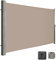 LARMNEE 180 x 300 cm (H x L) Store latéral, Brise-Vue Rétractable pour Jardin, Balcon, Terrasse, Auvent Latéral, Pare-Soleil, Taupe ETP183BP02
