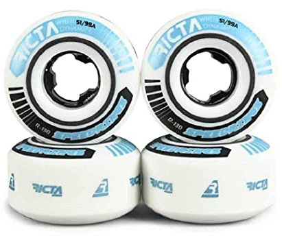 RICTA WHEEL DYNAMICS Ricta Wheels Speedrings Slim 99a Skateboard-Räder, weiß, 51 mm