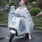 lefeindgdi Regenmantel Wasserdicht Regenponcho Transparent Winddicht Undurchlässig Regenmantel Einzel-Doppel für Fahrrad und Motorrad Wandern Reisen