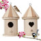 Bird Boxes Garden Small Birds Hanging, Bird Houses For Garden Robin, Bird Nesting Box For Cage, Nest Boxes For Aviary, Wooden Bird House Hotel For Fence Window Bird Box Log Ornament Novelty 2pcs Kit