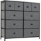 LYNCOHOME Chest of Drawers with 10 Drawers, Bedroom Drawers, Storage Drawer Organiser for Hallway, Living room, Closet, Cold Grey