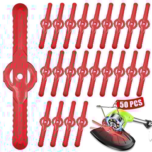 50 lame in plastica per tagliaerba da giardino, 135 mm, lame di ricambio per tosaerba, senza fili, accessori per prato, giardino, frutteto, legni o pastorale