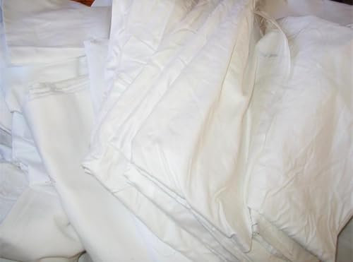 Stoffpaket Weiß 2 kg – Baumwolle Stoffreste Meterware ca. 10 m – Uni-Stoffe Batist Linon Cretonne – ideal für Nähen, Patchwork & Deko