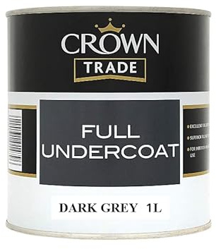 Crown Trade Full Undercoat Dark Grey 1 Litre