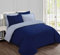 Vision - Wende-Bettwäsche, zweifarbig, Marineblau/Grau – Bettbezug 200 x 200 cm mit 2 Kissenbezügen für Doppelbett – 100% Baumwolle