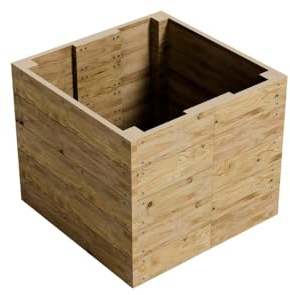 Conka Garden - Wooden Raised Bed Kit - Large Garden Planters for Vegetables, Herbs, Flowers – Start Growing Plants Earlier & Better - Durable & Resistant FSC Treated Timber 90cm L x 90cm W x 76cm H