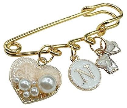 Baby Stecknadel mit Anfangsbuchstabe Anstecknadel Brosche personalisierte Baby Geschenk Mädchen Junge Glücksbringer Kinderwagen PIN Nazar Auge