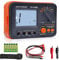 Digitaler Isolationswiderstandstester, 1999 Zählt Megohmmeter Großes LCD-Display Megohmmeter DC250/500/1000V AC750V, 200MΩ~2000MΩ mit Hintergrundbeleuchtung für Datenspeicherung für Motorkabel