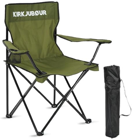 Kirkjubøur® Njörd Campingstuhl Outdoor Camping Klappstuhl Wandern Faltstuhl (Grün)