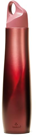 Trinkflasche bioloco the curve 420 ml Edelstahl berry, Thermosflache