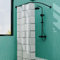 Barra de cortina de ducha circular,Barra De Cortina De Ducha Ajustable En Forma De L,Barra De Ducha De Metal Inoxidable Extensible, Perforación&Sin Soporte De Tec(Size:A 70-95cm x 70-95cm,Color:Negro)