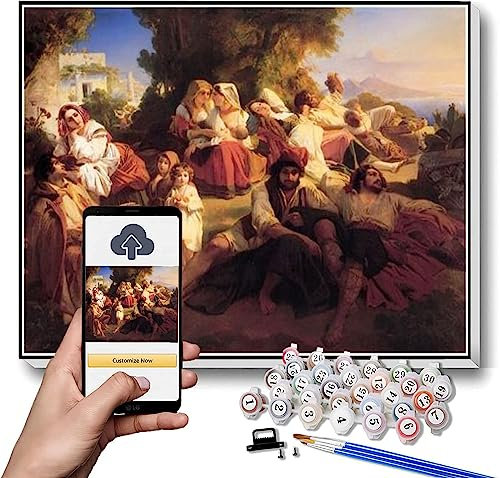 Malen nach Zahlen Kits für Erwachsene und Kinder Il Dolce Farniente Malen von Franz Xaver Winterhalter DIY Ölgemälde Malen nach Zahlen Kits