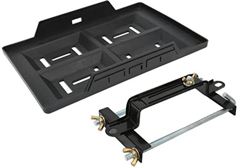Car Battery Tray Bracket Kit with 28 Hold-Down Trays and 19 Mounts | ABS vehicle retainer set, recessed slot design for 27 30 31 series units, secure mounting hardware, - autom
