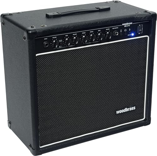 Woodbrass GE1040 Combo-Verstärker für E-Gitarre – Verstärker 40 W, ideal für Anfänger und Amateur-Gitarren – vielseitig, Reverb, Kopfhöreranschluss: perfekt zum Spielen zu Hause oder auf der Bühne