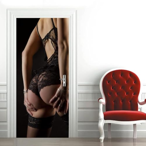 3D Türaufkleber Gesäß Von Frauen 80 X 200 Cm Türtapete Selbstklebend Türposter - Fototapete 3D Effekt Türfolie Poster Tapete Wandtattoo Diy Selbstklebende Wandbild Pvc Wasserdichte Tapete 0