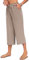 Neineiwu Jogginghose Damen 3/4 Weites Bein Yogahose mit Taschen Leicht Bequeme Freizeithose Stoffhose High Waist Stoffhose Damen Sommer leichte Sommerhose Damen,Khaki,M