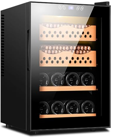Hydravex Elektrischer Humidor-Kühler für Zigarren mit abnehmbarem Regal aus Zedernholz, 50 l intelligenter elektronischer Zigarrenschrank mit Temperaturregelung, konstanter Temperatur,B