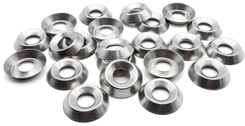 Hippo Hardware M3 (3mm) Cup Washers for Countersunk Screws Bolts A2 Stainless Steel (Pack of 20)