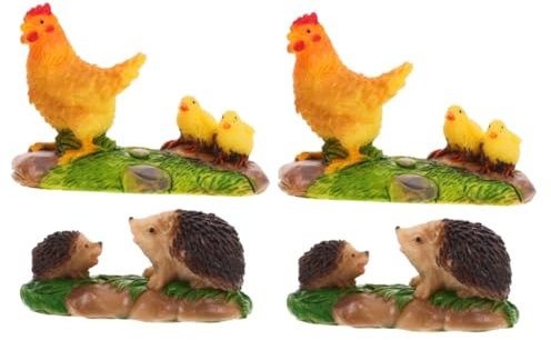 BESPORTBLE Lot De 2 Mini Figurines Danimaux en Résine pour Décoration Extérieure