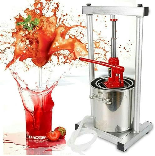 HDMOZUYT 12L Obstpresse Edelstahlpresse Entsafter Obstpresse Weinpresse Apfelpresse Beerenpresse Obstpresse Obstpresse Obstmühle Saft Maischepresse~/