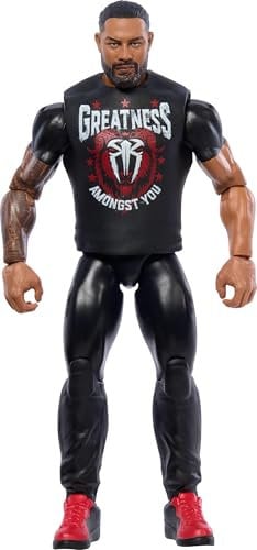 Mattel WWE Roman Reigns-Actionfigur, Hauptkampf-Serie #151, ca. 15 cm große Sammelfigur mit 10 Bewegungspunkten und lebensechtem Aussehen, JCV27