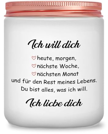 Coldbling Valentinstag Liebes Geschenk für Sie, Lavendel Duftkerze Ich Liebe Dich Geschenke für Frauen Männer Freundin Frau Freund Mann Jahrestag Geschenk Valentinstagsgeschenk Kerze