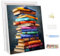 MEIYUDA Peinture par Numero Adulte avec Cadre Livres, DIY Peinture Acrylique pour Adultes Débutants Peinture par Numero, Facile sur Toile Avec Peintures et Pinceaux Decoration Maison Cadeau 30x40cm
