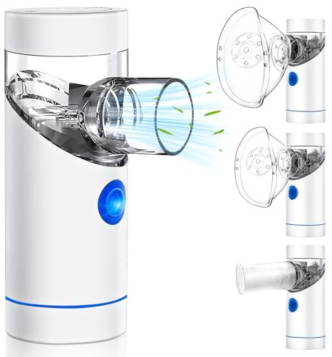 Portable Aerosol Quiet Practical Atomizer with Two Masks and One Nozzle, USB Charging, Ideal for Travel and Daily Use