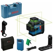 Bosch Linienlaser GLL 80-33 G, BA 3.7V 3.0Ah XL + USB-C-Kabel im Handwerkerkoffer
