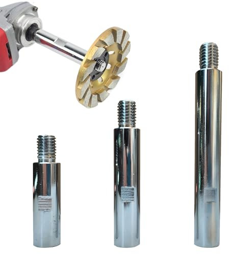 Pack of 3 Angle Grinder Extension, Polisher Extension Shank, Long Neck Angle Grinder M14, Angle Grinder Extension Bar Hat 75 mm/100 mm/140 mm, Suitable for Polishing Machines, Angle Grinders