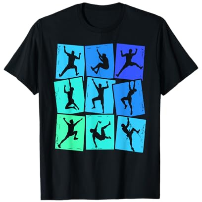 Klettern Berge Kletterer Bouldern Jungen Kinder Männer T-Shirt