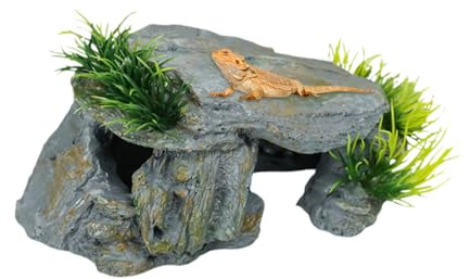 BAOSROY Reptilienhöhle,Aquarium Höhle,Wasserschildkröten Aquarium,Schildkröten Zubehör,Wasserschildkröten Zubehör,Aquarium Deko,Terrarium Zubehör,für Terrarien und Aquarien geeignet