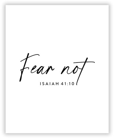 Druck-Palast Fear not Poster - Isaiah 41:10-40x50cm - Kunstdruck - Wohnzimmer Schlafzimmer - Modern Christlich Inspirierend - Hochwertiger semimatter Druck - Wanddeko ohne Rahmen für Gläubige