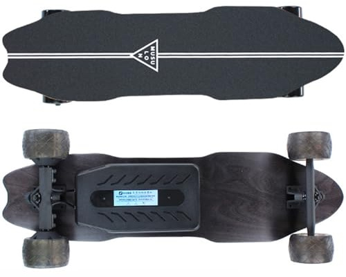 Elektrisches Skateboard mit 2 x 400 w Motor,83 cm e-Board mit Fernbedienung,40 km/h höchstgeschwindigkeit,8-lagiges Deck,elektrisches Longboard für anfänger Dual-Drive-30km(Off-Road)