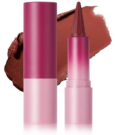 Erinde 2-in-1 Lippenkonturenstift & Lippenstift, Matt & Langanhaltend, Wasserfester Lipliner mit Kegelspitze, Wischfester Lippenstift, Geschmeidige Textur, Für Definierte Ombre Lippenkonturen, #04
