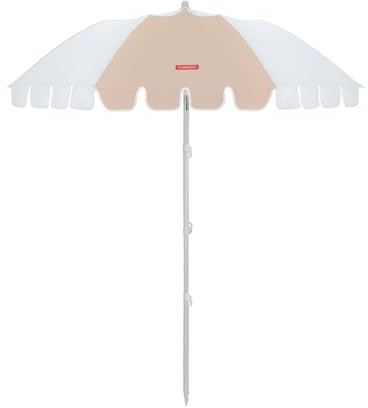 Flamingueo Sombrilla Playa Grande 210x160cm - Parasol con Protección Solar UPF 50+ para Playa, Jardín y Piscina - Orientación y Altura Regulable - Poliéster Waterproof