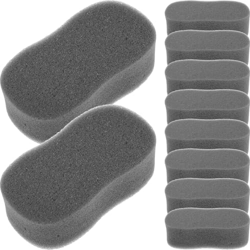 GETAJGHSD 10pcs Éponge Noire pour Plumeau de Cou, Brosse de Cheveux Confortable Prise en Main Pratique, pour Salon de Coiffure et Barbier